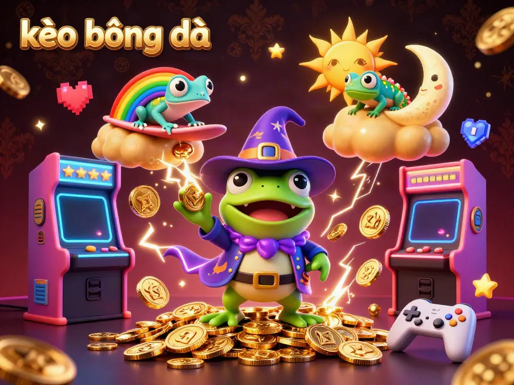 Experience thrilling kèo bóng đá action with dynamic illustrations of vibrant characters and gaming elements.