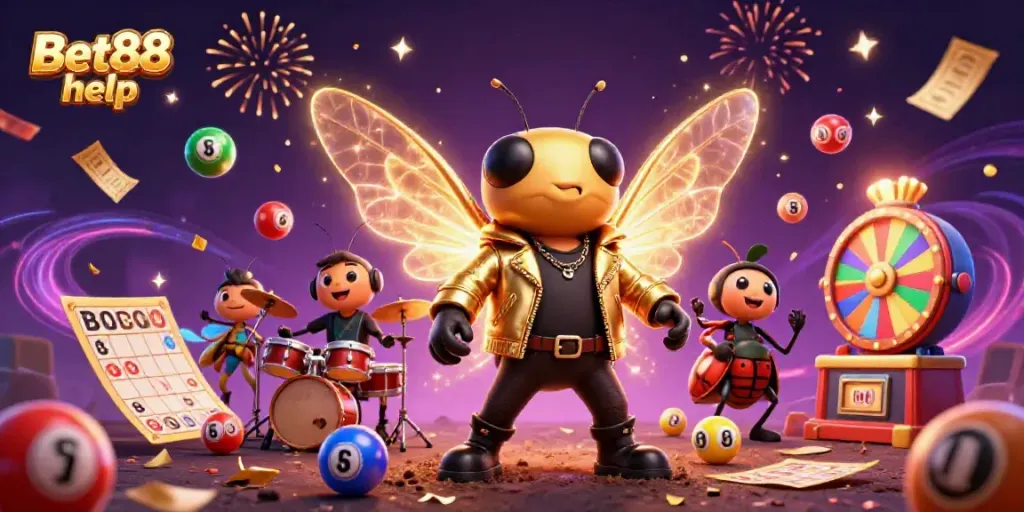 Experience thrilling gaming with Bet88 help as the cicada rock star leads the celebration.