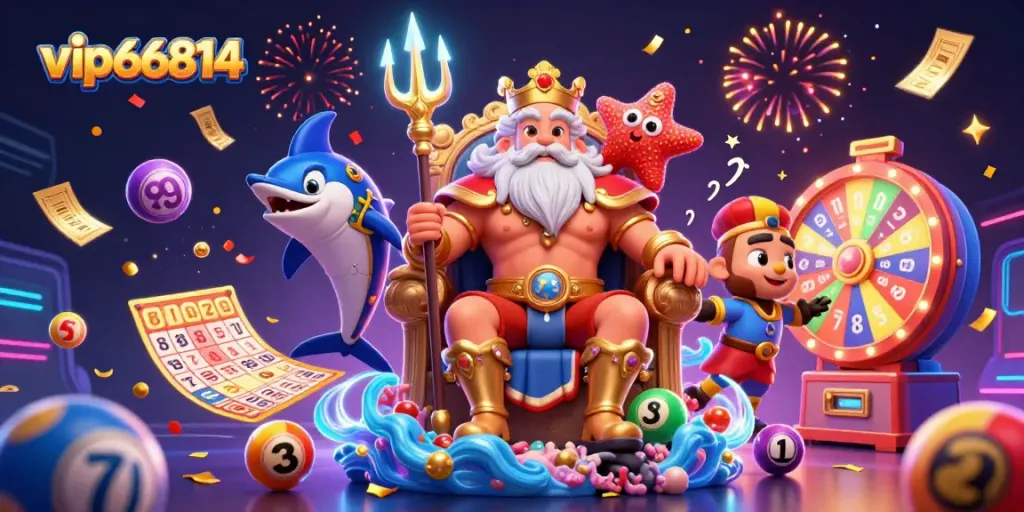 Experience thrilling adventures with vip66814's vibrant 3D lottery scene showcasing dynamic game elements.