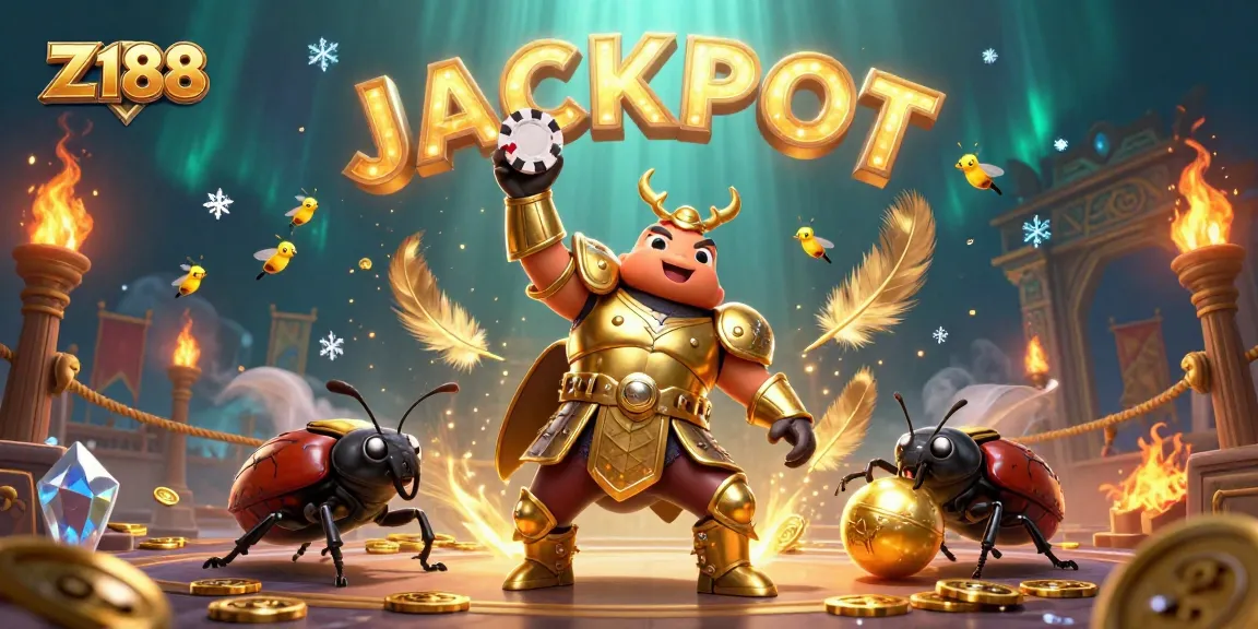 Z188 players celebrate jackpot wins at an exciting betting arena filled with golden coins and vibrant energy.