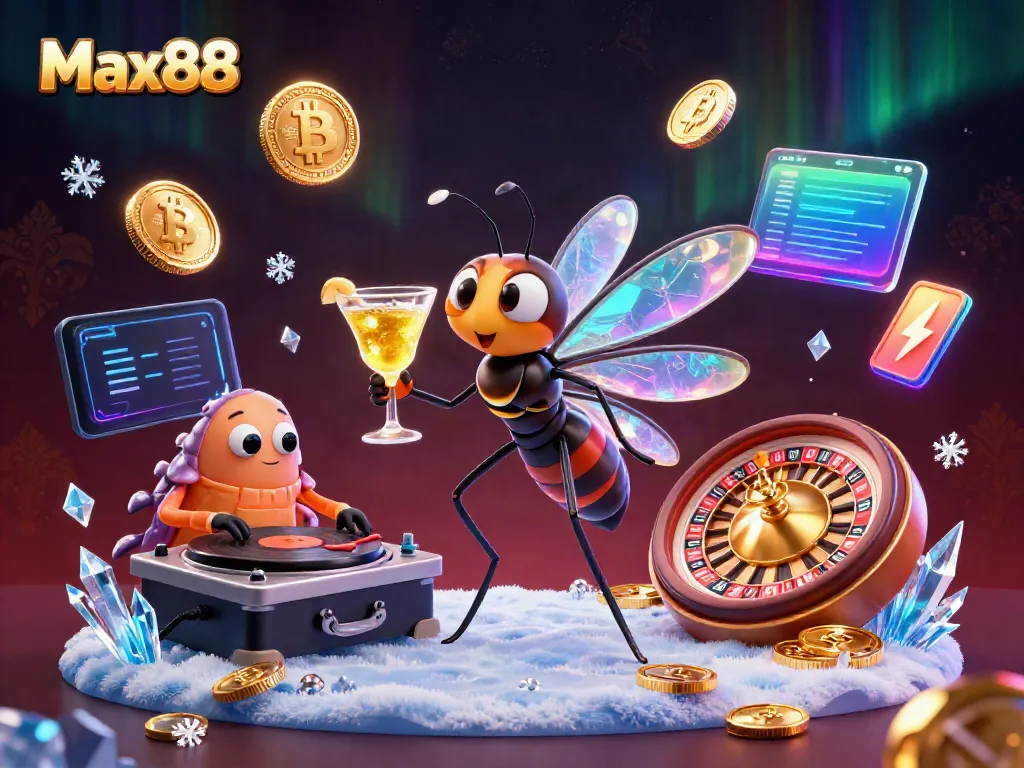 Engage with Max88's thrilling gaming atmosphere featuring unique mascots and dynamic elements.
