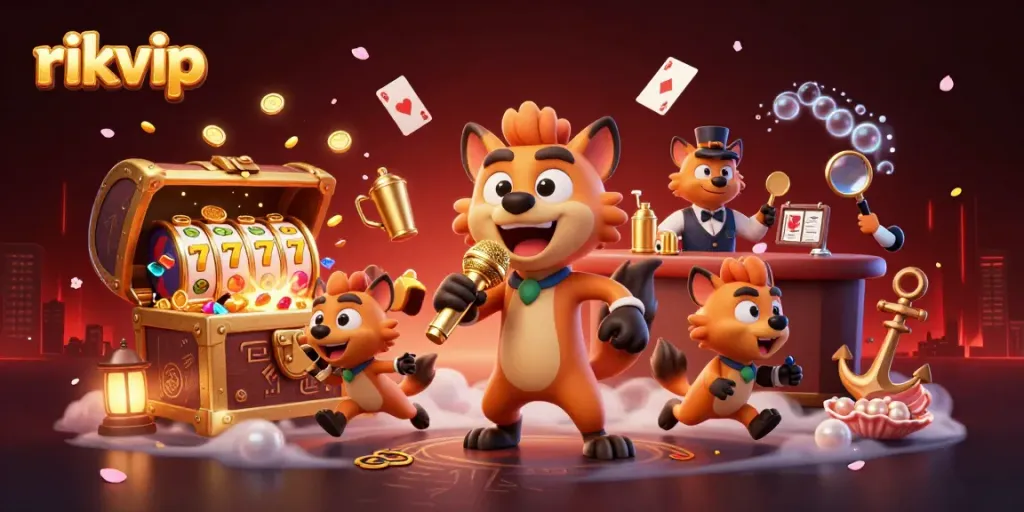 Experience the vibrant and engaging atmosphere of rikvip's casino with hyenas in lively roles.