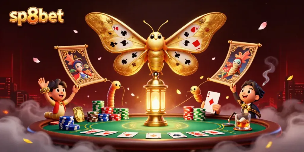 Experience thrilling gameplay with sp8bet's vibrant casino atmosphere featuring elaborate card themes and game elements.