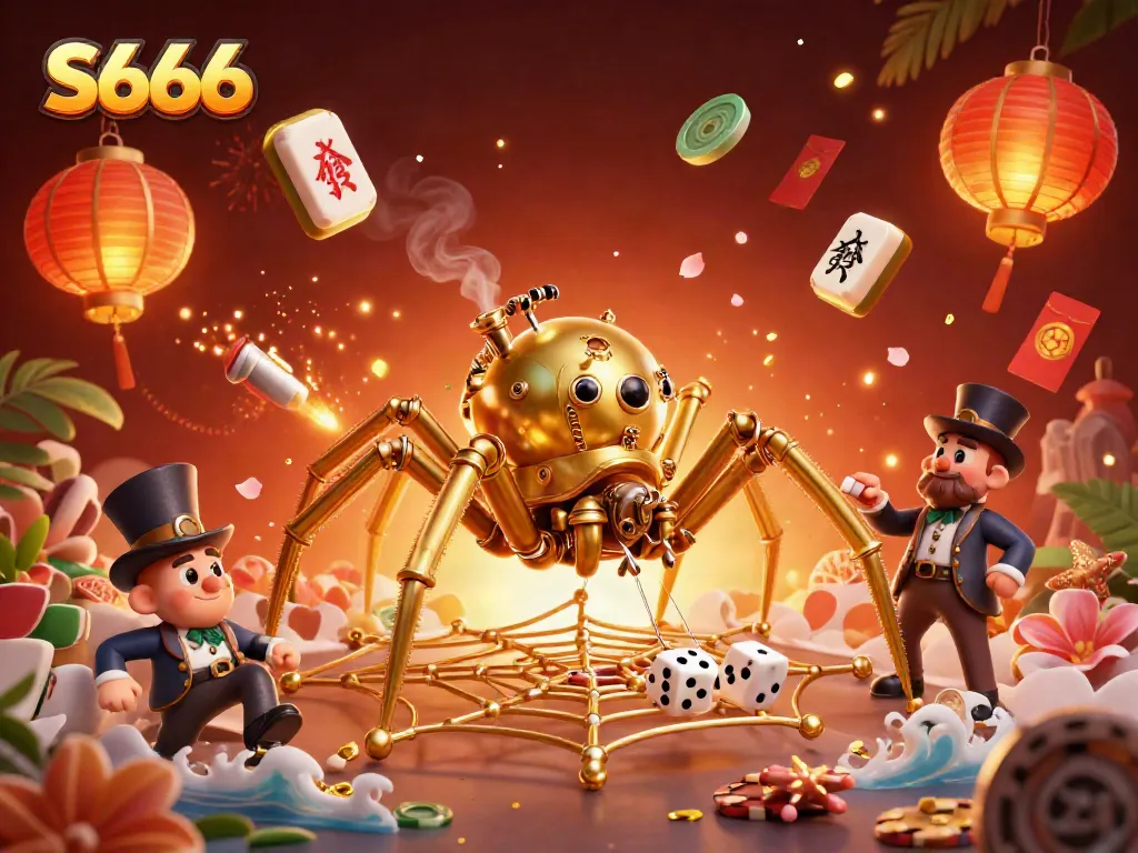 Engage with the vibrant world of S666, where steampunk characters interact in a lively casino atmosphere.