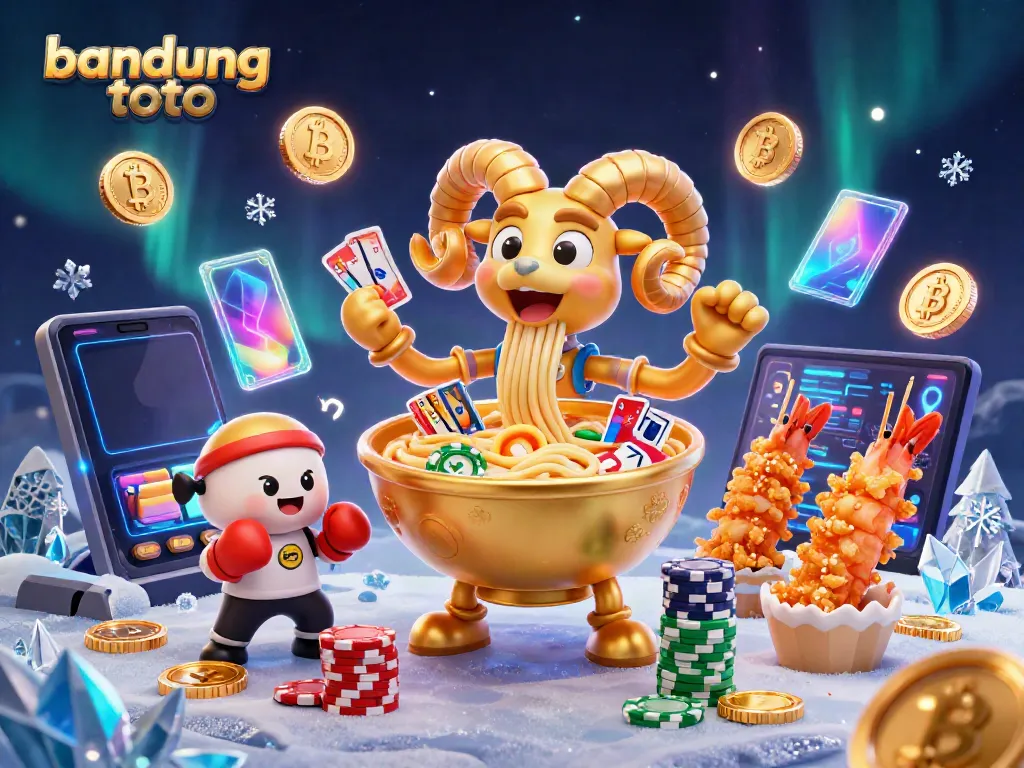 Experience thrilling slot action with bandung toto featuring a golden ramen bowl, sushi dealer, and crypto elements!