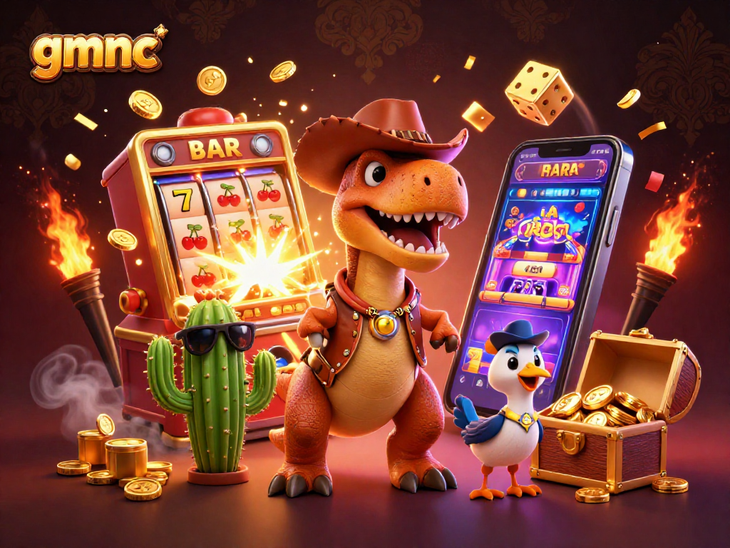 Experience exciting wins with gmnc's thrilling slot machine jackpot scene featuring dynamic characters.