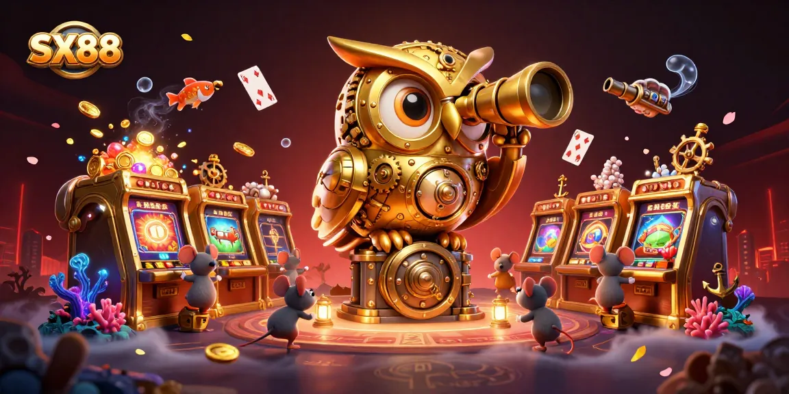SX88 offers engaging slot machines and casino games in an immersive 3D illustration.