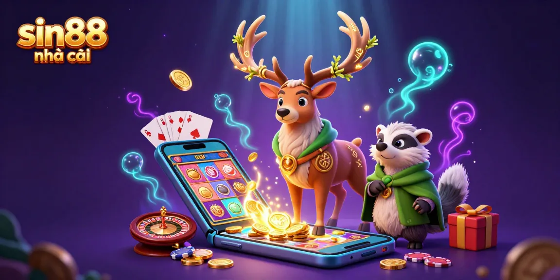 Engage in thrilling gameplay with sin88 nhà cái amid magical elements and vibrant casino themes.