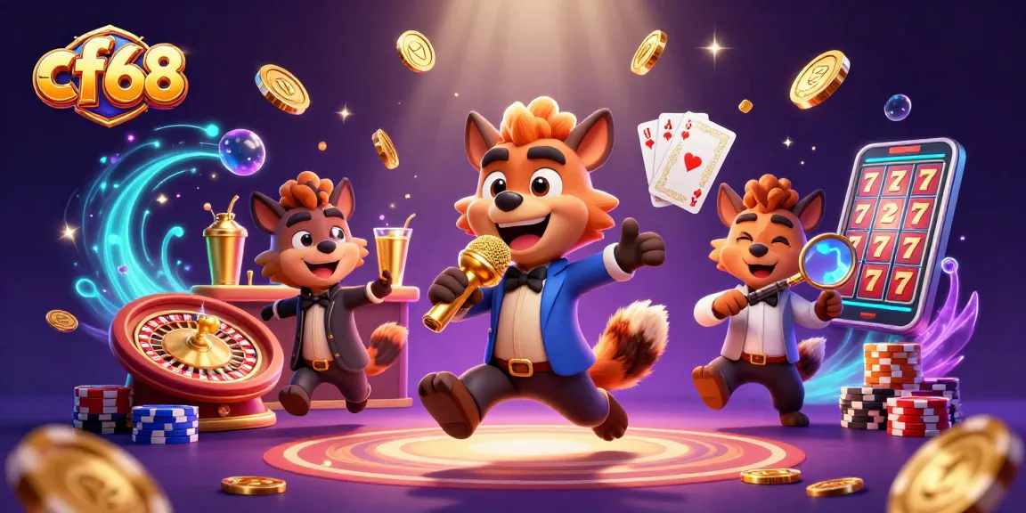 cf68 players enjoy vibrant casino scenes with animated hyenas and golden winnings