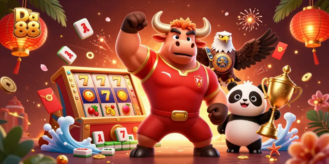 Celebrate wins at Da 88 with a vibrant, engaging casino-themed illustration featuring lively characters.