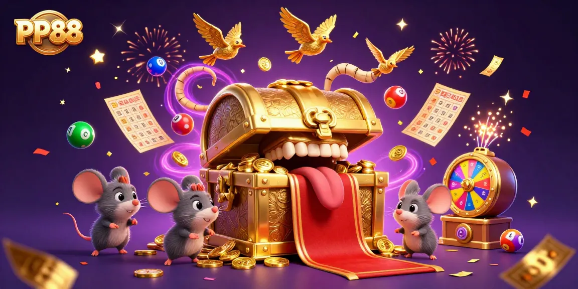 Engage with exciting PP88 casino promotions featuring dynamic prize elements and colorful visuals.