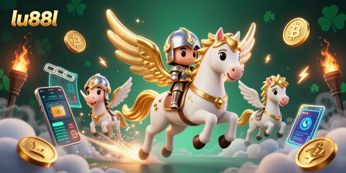 Engage with lu88l's thrilling casino adventures featuring a celestial horse and crypto elements.