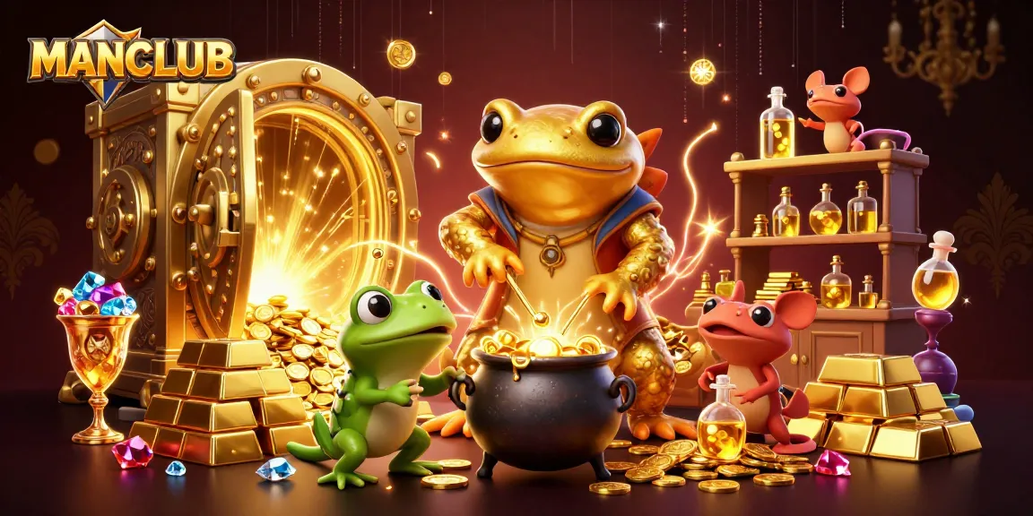 Experience the thrilling games at MANCLUB with rich gold treasures and immersive casino elements.