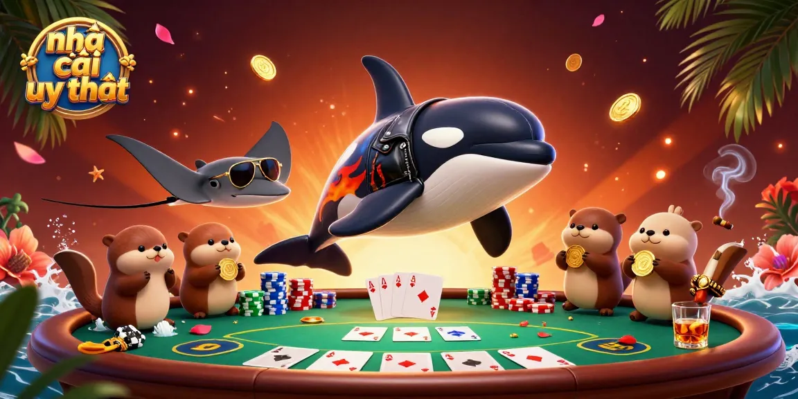 Place bets confidently with nhà cái uy tín in this vibrant 3D casino scene.