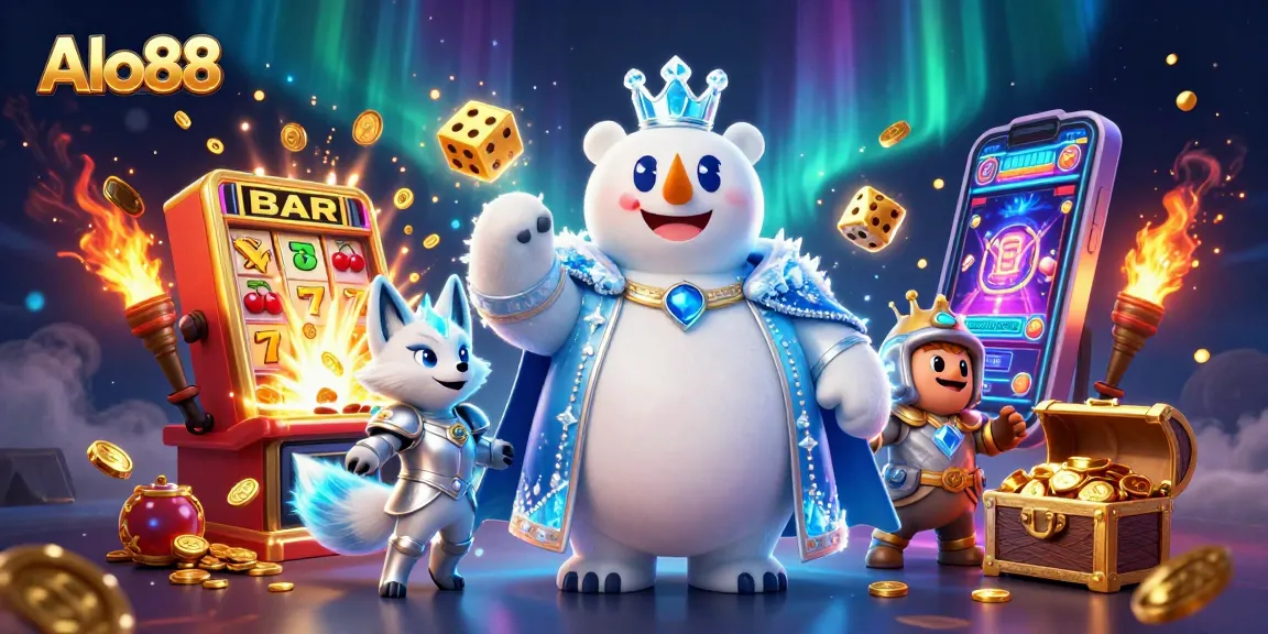 Alo88 invites players with dynamic casino action, featuring vibrant characters and jackpot elements.