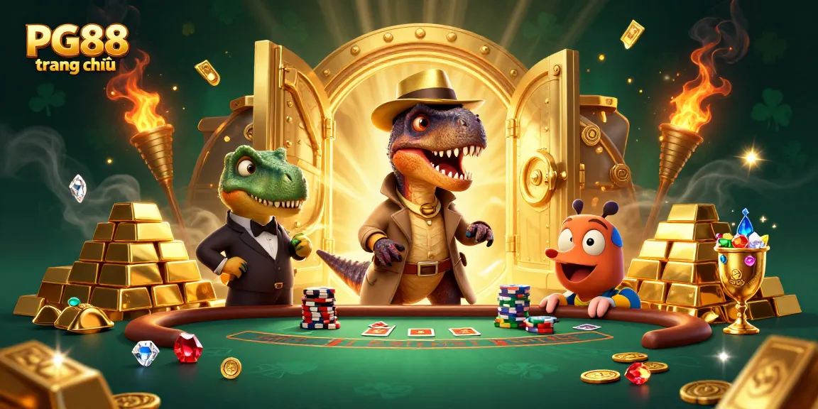 Experience thrilling play at PG88 trang chủ with a velociraptor at blackjack, immersed in casino excitement.