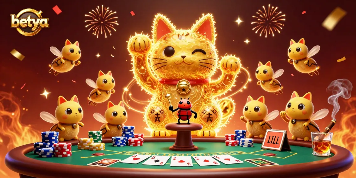 Experience the magic of betya, where dynamic casino symbols come to life in a vibrant 3D illustration.