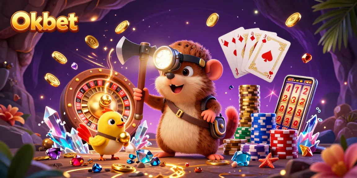 Join the fun at Oxbet casino with treasure-hunting moles and sparkling game elements!