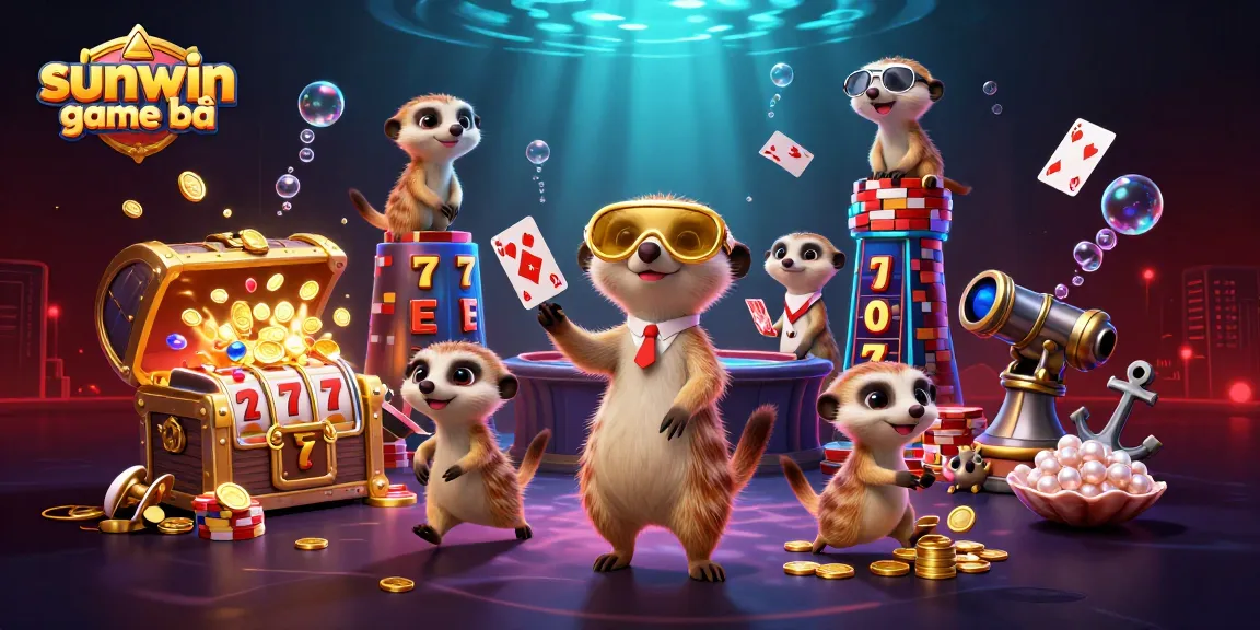 Experience thrilling wins with sunwin game bài amidst a lively meerkat casino adventure.