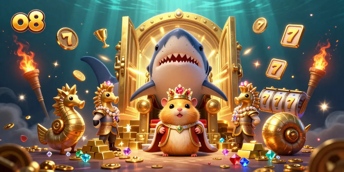 Spin reels for jackpot opportunities while enjoying o8's exciting underwater casino adventure.