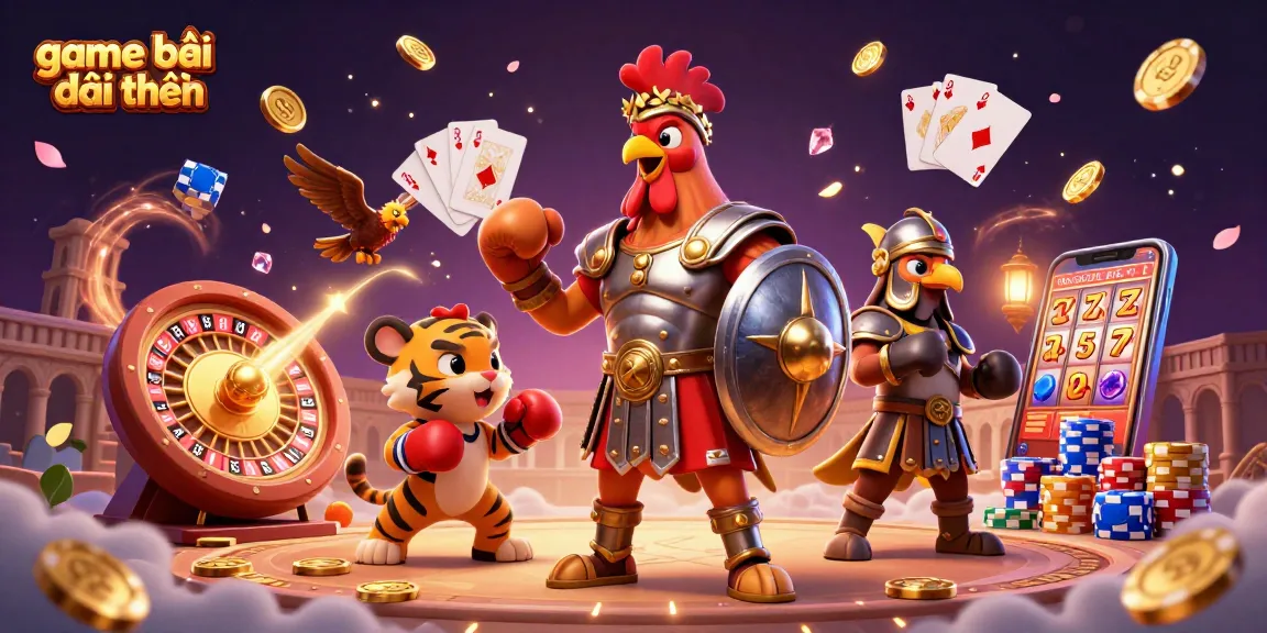 Experience game bài đổi thưởng in a dynamic casino scene with vibrant characters and elements.
