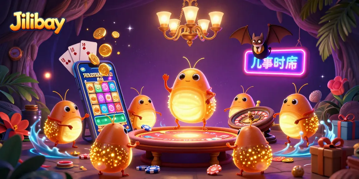 Jilibay’s glowworms illuminate the cave casino, creating an inviting gaming atmosphere.