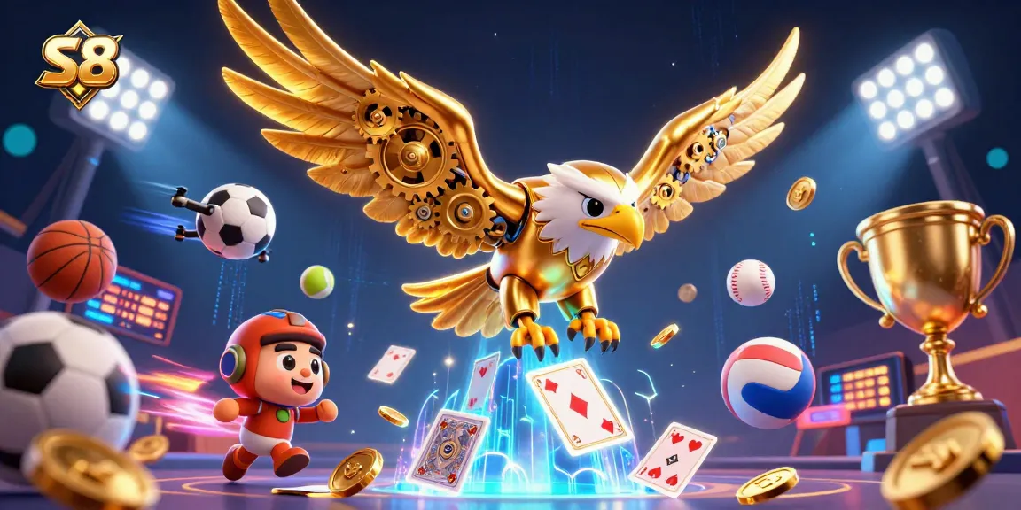 S8 engages players with an exciting dynamic scene featuring gambling action and vibrant energy.