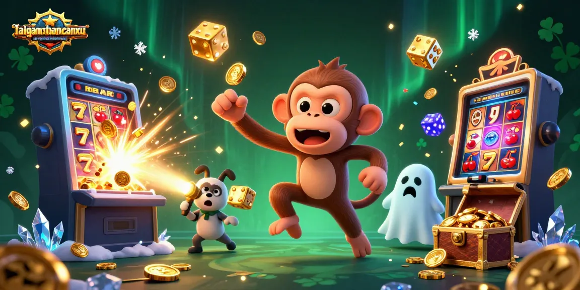 Experience taigamebancaanxu as playful characters engage in an exciting casino scene.