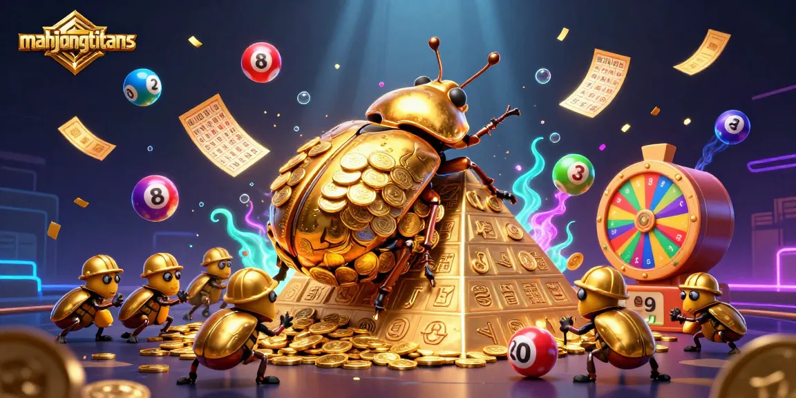 Experience exhilarating mahjongtitans gameplay with colorful lottery elements in an energetic 3D illustration.