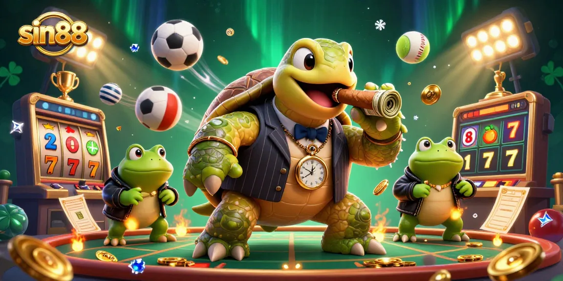 Engage with thrilling gameplay at sin88, showcasing animated sports betting excitement with dynamic characters.