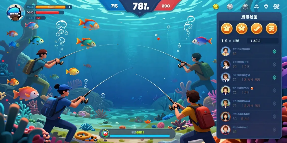 Join the thrilling underwater adventure at 78wind.com with players engaging in colorful fishing games.