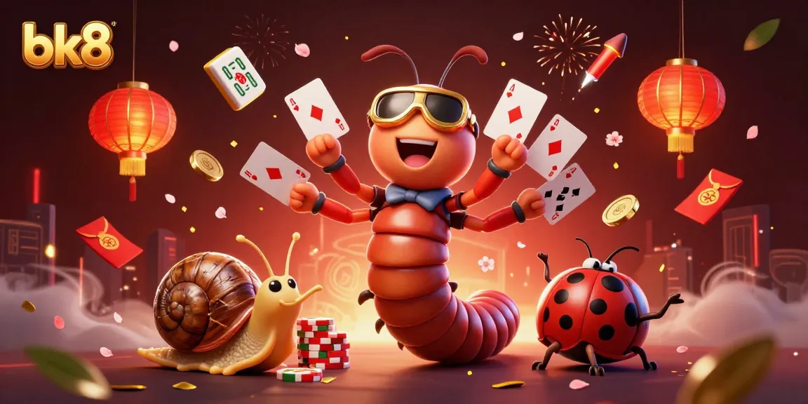 Engage in the thrilling world of bk8 with a lively scene featuring a millipede dealer and a snail high-roller.