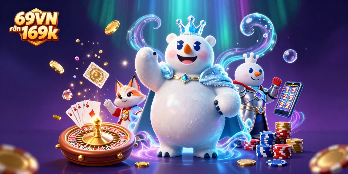 Experience thrilling moments with 69VN nhận 169k while playing casino games in a vibrant 3D scene full of excitement.