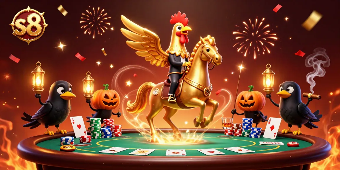Win big with s8's thrilling casino experience featuring vibrant 3D characters and poker elements.
