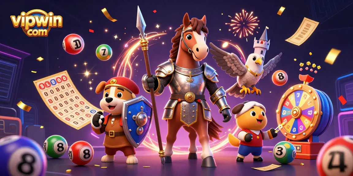 Engage with vipwin com's thrilling lottery scene filled with vibrant, bouncing balls and fun game elements.