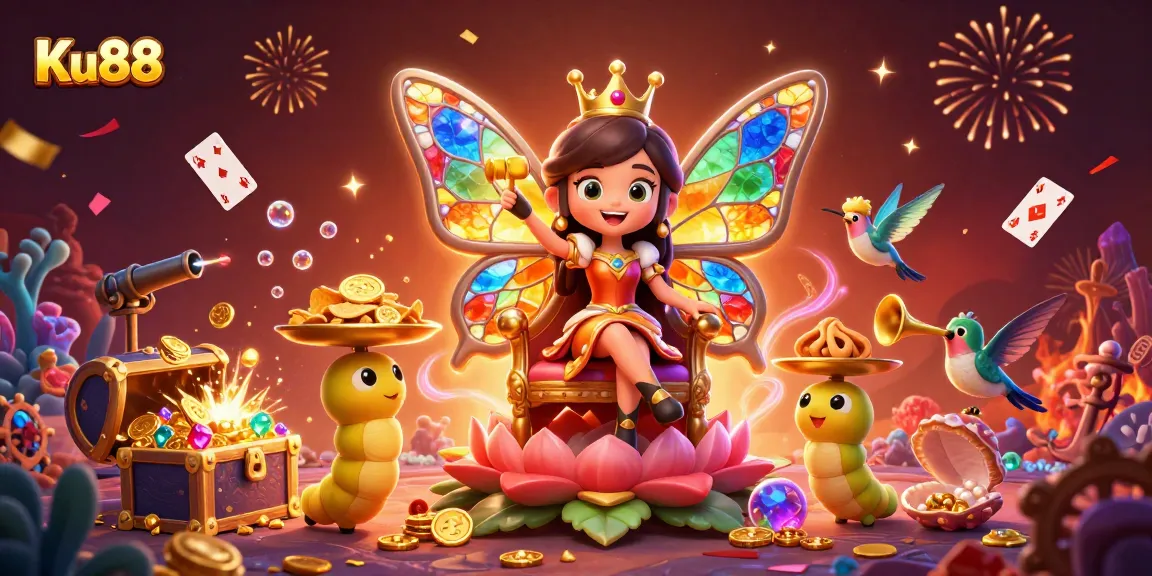 Experience the rich gaming world of Ku88 with vibrant characters and dynamic casino elements in action.